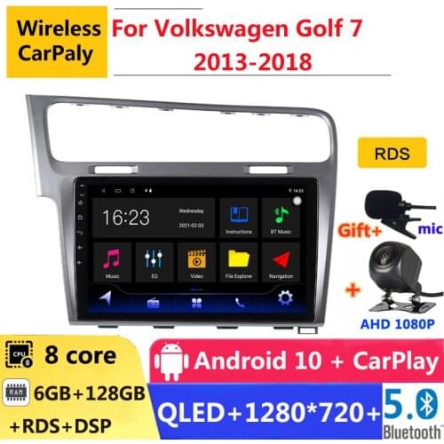 6G RAM 2 din android 10 car radio auto stereo for Volkswagen VW golf 7 mk7 2013 2014 -2018 navigation GPS DVD Multimedia Player