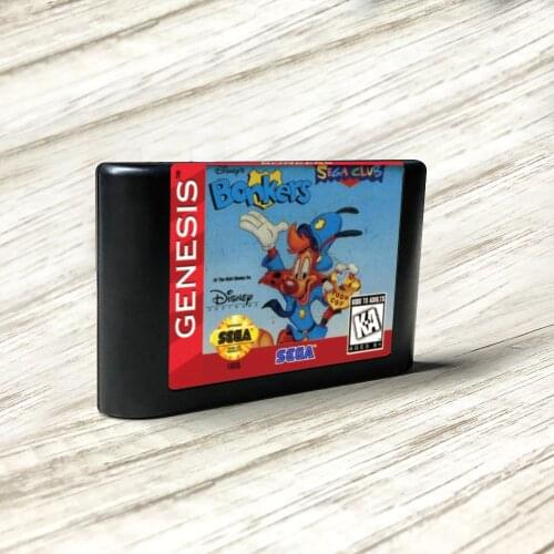 Bonkers - USA Label Flashkit MD Electroless Gold PCB Card for Sega Genesis Megadrive Video Game Console