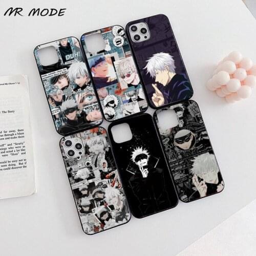 Satoru Gojo Jujutsu Kaisen Phone Case for iPhone 11 12 pro XS MAX 8 7 6 6S Plus X 5S SE 2020 XR Soft mobile bags coque cover