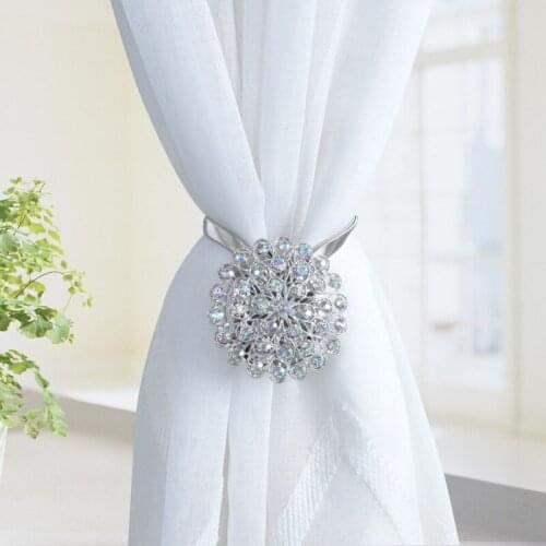 Home Decorative Accessories Curtain Tie Rings Buckles Magnetic Buttons Flowers Clip Stainless Steel Binding Curtain Strap