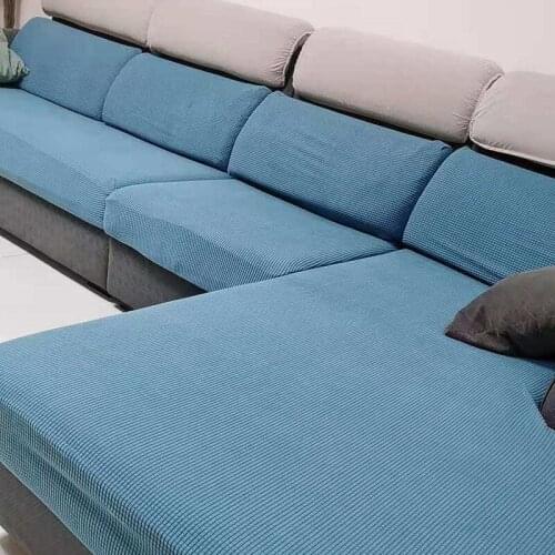 Elastic L Shape Sofa Protection Cushion Cover Furniture Protection Cover Fabirc Stretch Slipcovers Corner Couch Chair Covers