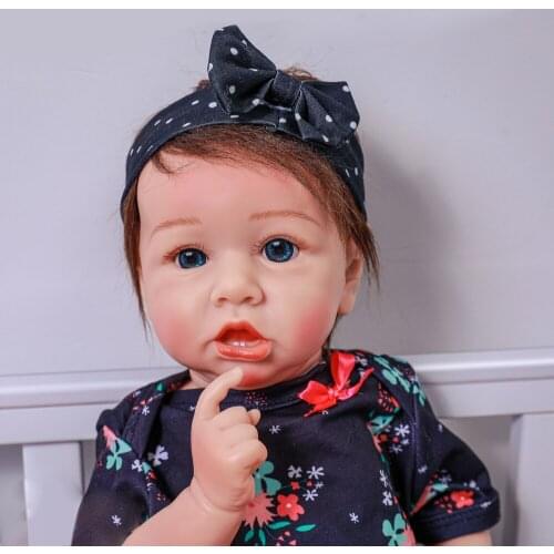 20 inch 50cm Reborn Baby Doll Reborn With Living Teeth Newborns Handmade Soft Silicone Baby Bath Doll Toy Realistic Kids Gift
