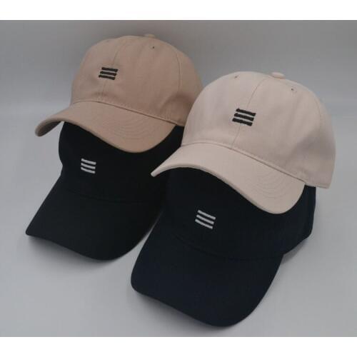 Summer simple chic hat men and women three-bar adjustable baseball cap soft top casual foreign trade curved tide brand