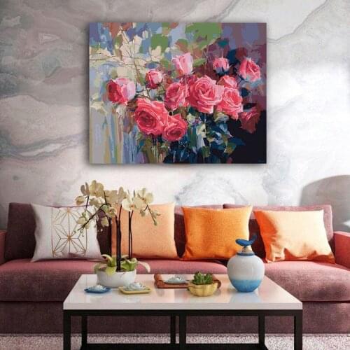 DIY colorings pictures by numbers with flower painting picture drawing painting by numbers framed Home