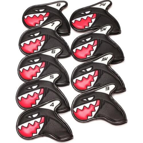 New 9pcs / Set Cool Golf Irons Headcovers #4-9PAS Golf Iron Set Head Covers for Man Women