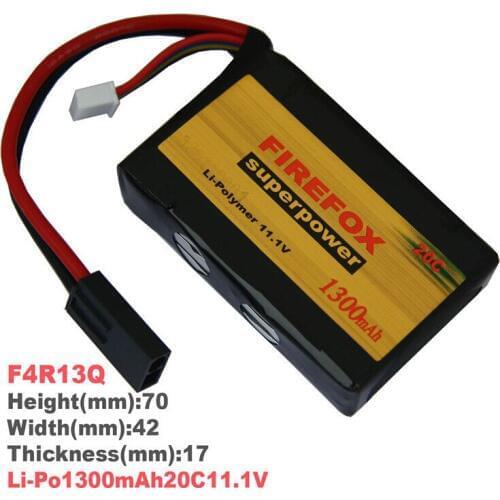 Wholesale 1pcs 100% Orginal Firefox 11.1V 1300mah 20C AKKU Mini Airsoft Gun Battery RC model F4R13Q Drop shipping