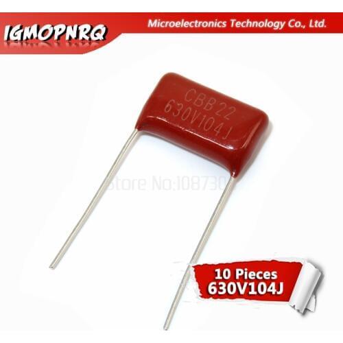 10PCS 630V104J Pitch 15mm 0.1UF 100nf 630V 104 igmopnrq CBB Polypropylene film capacitor new