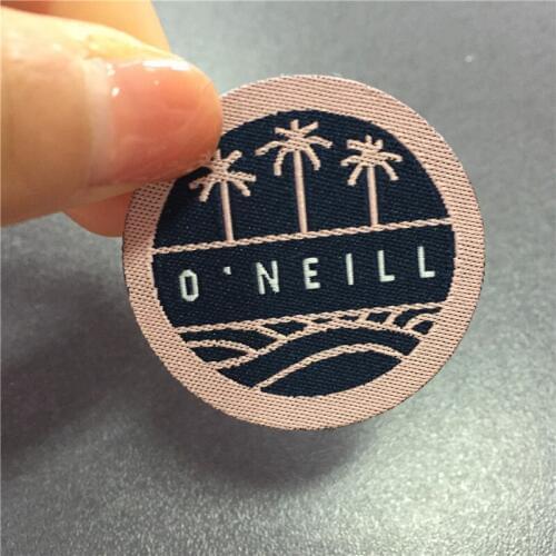 Custom 100D Density Laser Cutting Fancy Cutting 4*4.2cm Woven Patch for Clothing