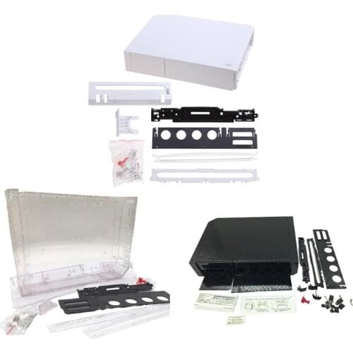Transparent Color Replacement Full Housing Protective Shell Storage Case For Wii Console