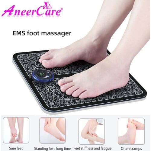 Drop Shipping Electric Foot Massager Tens EMS Foot Massage Fisioterapia Intelligent Pulse Acupuncture USB Charging Relieve Ache