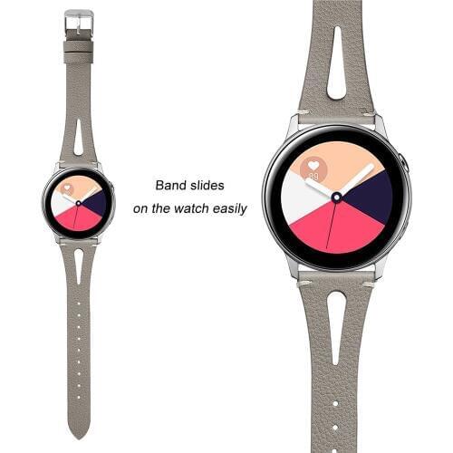 Genuine leather strap watchband for Samsung Galaxy Watch Active Smartwach Strap Man&Woman Replacement wristwatch band