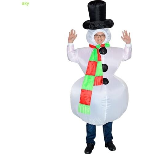 Christmas Gift Carnaval Adult Snowman Inflatable Costume Santa Claus Cosplay Elk Dress Halloween Costumes for Women