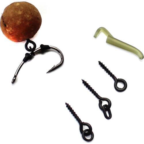 Carp fishing accessories 5 Kinds Carp Fishing Hooks Sleeve Silicone Anti Tangle Sleeves Zig Rig Boilie Screw with Ring Hook Stop