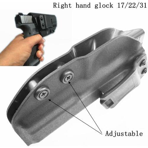 Tactical Gun Holster For Glock 17/22/31 Ultimate Concealment Gun Holster Custom Molded Adjustable fit Glock 17 Black