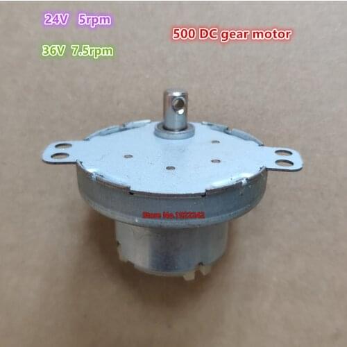 Shaft 7mm gear motor slow speed 24V 36V 5rpm~7.5rpm DC gear motor