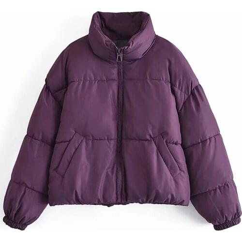 XNWMNZ 2021 Za Women Jacket Winter Thicken coats Oversized Parkas Women‘s Coat Autumn Long Sleeve Pockets Female Jackets