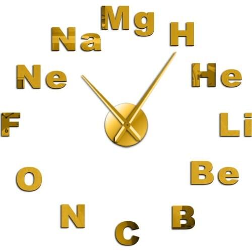 2021 Hot Sale Acrylic Mirror Wall Clock DIY Wall Decoration Sticker 3D English Letter Large Wall Clock Living Room Bedroom