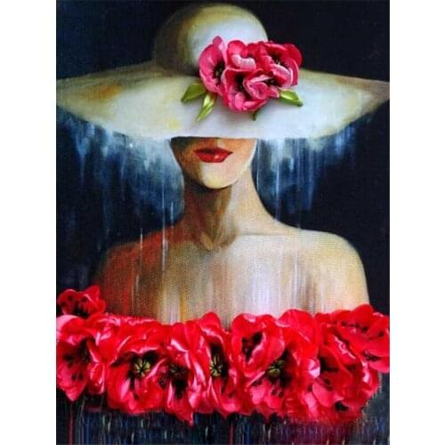 Woman Printed 11CT Cross Stitch Kit Embroidery DMC Threads Sewing Handmade Craft Handicraft Different Stamped