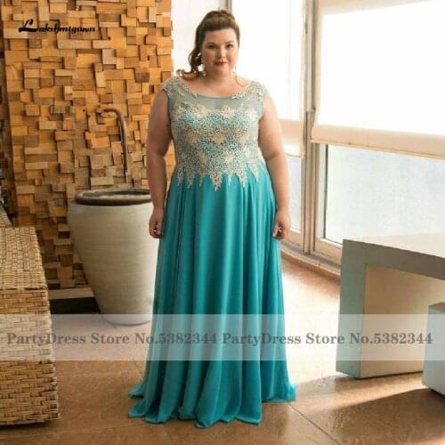 Plus Size Women Evening Dress 2020 Vestidos de Noche Wedding Mother of The Bride Dresses Gold Lace Appliques Elegant Party Gowns