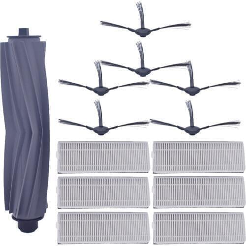 1 *Main brush + 6 * Pair (black + white) HEPA filter + 6 * Side brush ILIFE A8 A6 robot vacuum cleaner accessories ilife a8