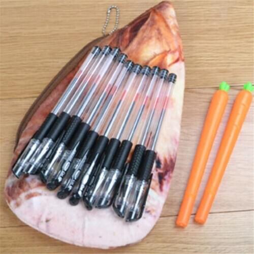 Creative Fun Student Farm Vegetable Pencil Bag Pork Belly Winter Bamboo Shoot Cabbage Carrot Stationery Storage Bag