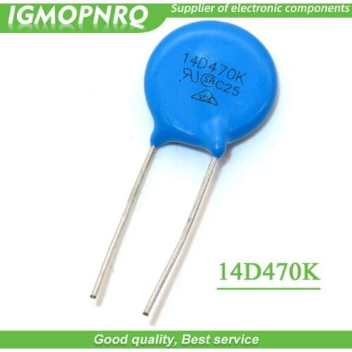 10PCS 470K Piezoresistor 14D470K 47V Varistor Resistor IGMOPNRQ
