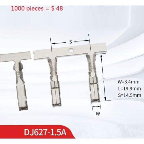 100 Pcs 1.5mm electric crimp terminal for auto FCI connector DJ627-1.5A
