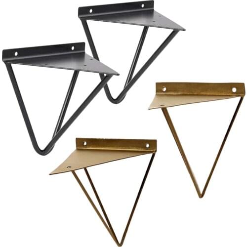 2Pack of Triangle Bracket Support Wall Shelves Mount Tripod Partition Right Angle Fixed Bearing Shelf Hardware Furniture Mounted