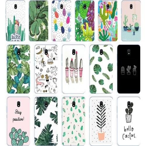 20 Candy Color Leaf Print gift Soft Silicone Tpu Cover phone Case for Xiaomi Redmi 8 8A Note 8T 8t Pro