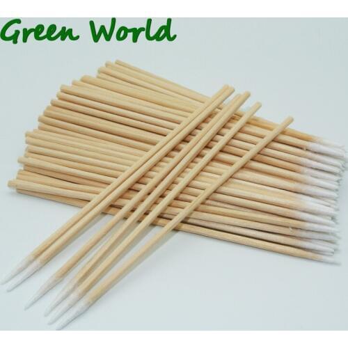 Green World 100pcs/lot 4 Inch Gun Cleaning Cotton Swabs, Gun Clean Brush (item no.12906)
