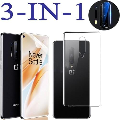 7 Pro 7t Screen Protector for Oneplus Hydrogel Film 8 pro 7t pro Screen Full Cover for Oneplus 7 8 Camera Lens Protective Glass