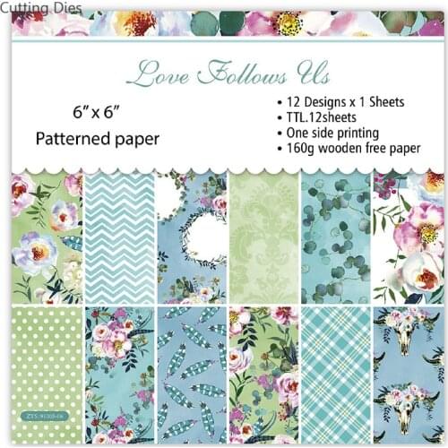 12Pcs/lot Tree Pattern Creative Scrapbooking Paper Pack Handmade Craft Paper Craft Background Pads Gifts