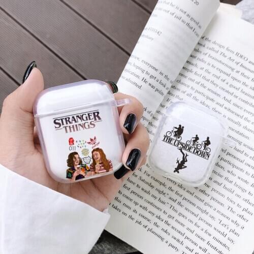 Stranger Things Christmas Lights Case for Airpods 2 1 Earphone Cover for Airpods Soft TPU Clear Transparent Earphone Cover Capa