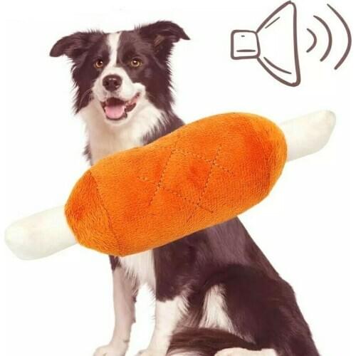 Puppy pets play and chew DogToys pet supplies cute chicken legs plush vocal toys