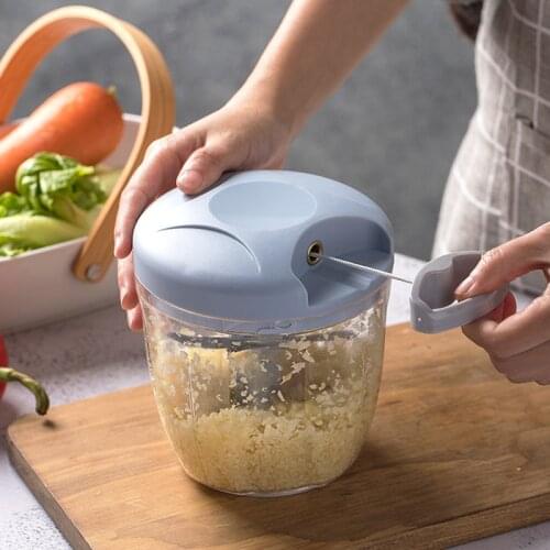 Manual Garlic Chopper Multifunction Garlic Grinding Press Crusher Ingredient Vegetable Hand Cutter Meat Grinder Kitchen Gadgets