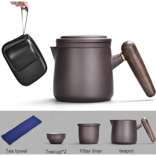 1/pcs Ceramic Quick Cup Set One Pot Two Cups Kung Fu Tea Set Teapot Portable Outdoor Storage Travel Tea Set Free shipping