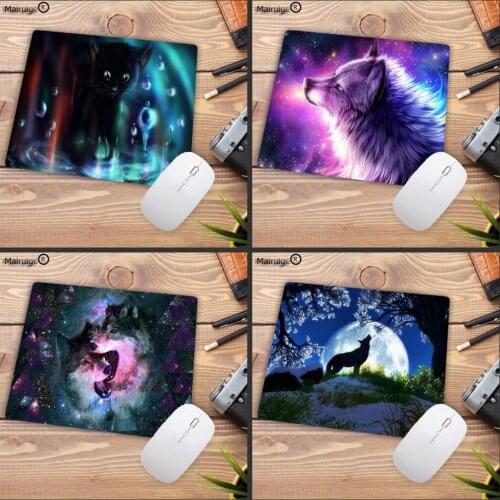 Mairuige Wolf Moon Customized Anti-Slip Durable Silicone Computer Speed Mats Size 18*22/ 25*20CM/25*29CM Gaming Mousepads