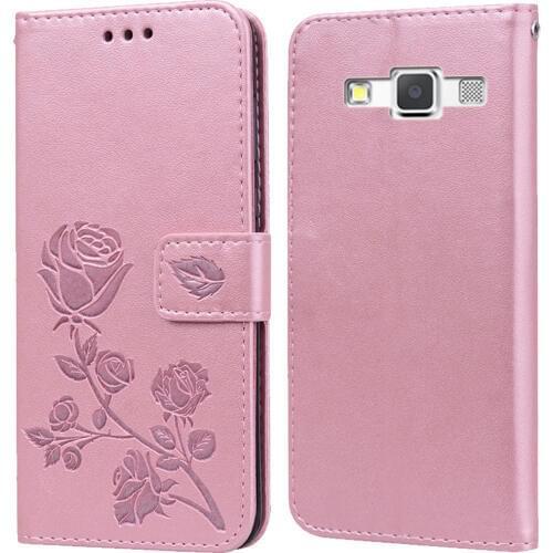 Luxury Leather Flip Book Case for Samsung Galaxy A3 A300 A300F A300FU A310H A310F A320FZ 2015/6/7 Rose Wallet Stand Phone Cover