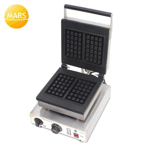 MARS Industrial Commercial Waffle Maker Square Waffle Machine Stainless Steel Waffle Iron Baker Equipment with CE Approved