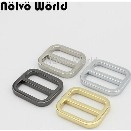 Nolvo World 5-20-100pcs 26*20mm 1 inch 7 colors metal tri-glided buckles handbag flat line buckle hardware accessories