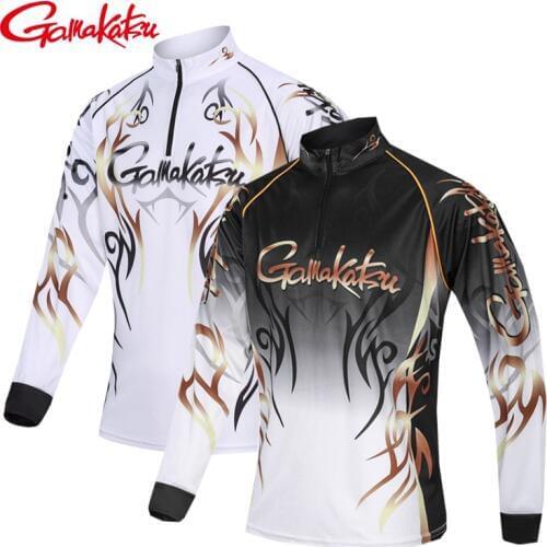 2019 Gamakatsu Male Outdoor Sports Fishing Shirts Clothing Long Sleeve M-5XL Anti UV Breathable Cycling Hunting Hiking Clothes