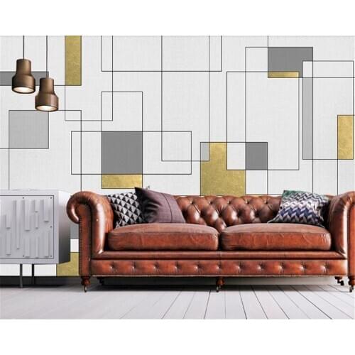Beibehang papel de parede 3d Modern minimalistic 3D geometric wallpaper gradient line TV background wall wallpaper for kids room