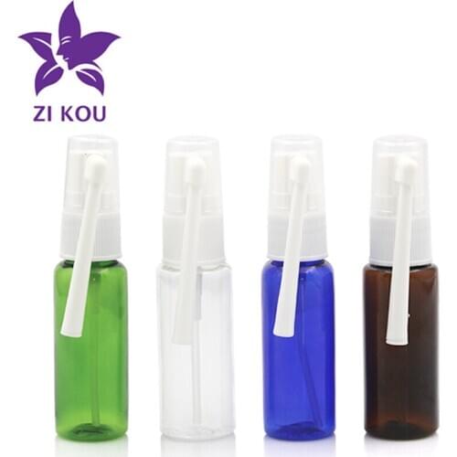 20ml Plastic Clear/Colorful Bottle Nasal Spray Medical Spray Refillable Portable Pump Bottles Rotatable Long Pole Free Shipping