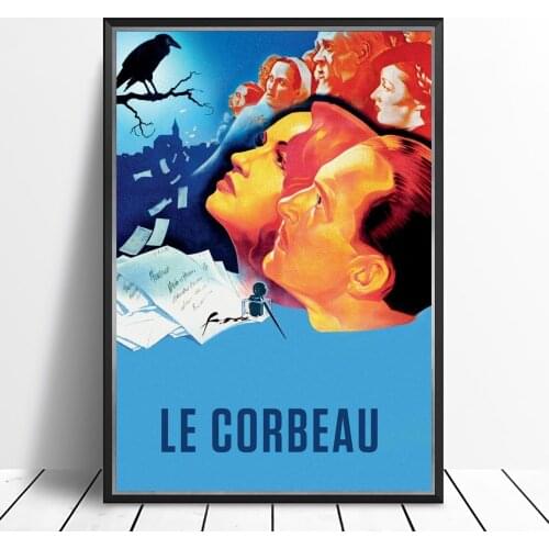 Le Corbeau (1943) Poster The Raven French film Decor Art Pierre Fresnay Ginette Leclerc Gift