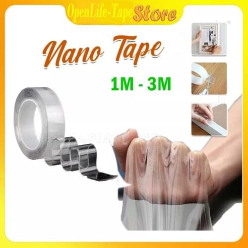 30/50MM Nano Tape Tracsless Single Sided Tape Transparent No Trace Reusable Waterproof Adhesive Tape Cleanable Home Car Reuse