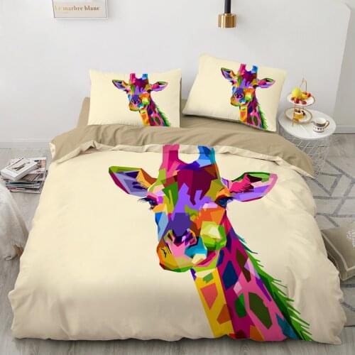 Luxury 3D Bedding set Europe Queen King Double Duvet cover set Bed linen Comfortable Blanket/Quilt cover Bed Set Colorful deer