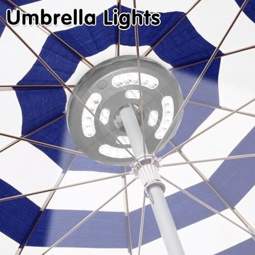 Garden Patio Parasol Umbrella Emergency Night Light Wireless LED Cordless Outdoor Camping Tent Lamp Rechargeable 3 Lighting Mode