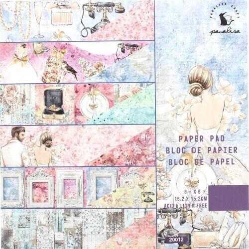 YPP CRAFT 12 Sheets Wedding Scrapbooking Pads Paper Origami Art Background Paper Card Making DIY Scrapbook Paper Craft