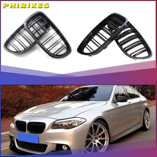 Front Kidney Grilles Gloss Black For BMW F18 F10 F11 5 Series 2010 2011 2012 2013 2014 2015 2016 Replacement Racing Grilles