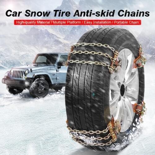 Universal Steel Truck Car Wheels Tyre Tire Snow Ice Chains Belt Winter Anti-skid Vehicles SUV Wheel Chain Mud Road Safe Safety